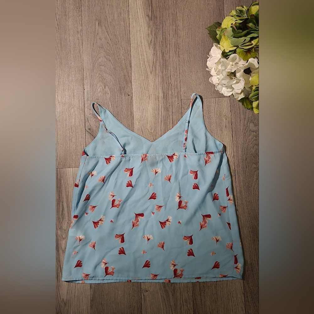 Banana Republic pink tulip sky blue camisol tank, size Medium - Picture 10 of 11